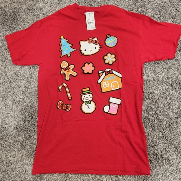 Hello Kitty Red Holiday Tee Size M - Picture 1 of 4